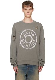 Acne Studios Green Printed-Logo Sweatshirt