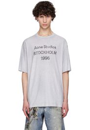 Acne Studios Gray Printed Logo T-Shirt