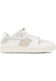 Acne Studios White & Beige Low Top Leather Sneakers