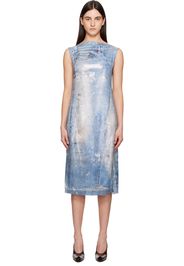 Acne Studios Blue Printed Sequin Midi Dress