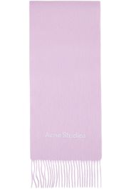 Acne Studios Pink Wool Logo Scarf