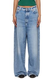 Acne Studios Blue 2023 Loose Rhinestone Jeans