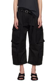 Acne Studios Black Twill Cargo Trousers