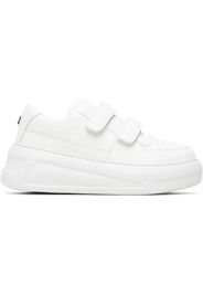 Acne Studios White Velcro Strap Platform Sneakers