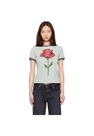 Acne Studios Gray Graphic Rose T-shirt