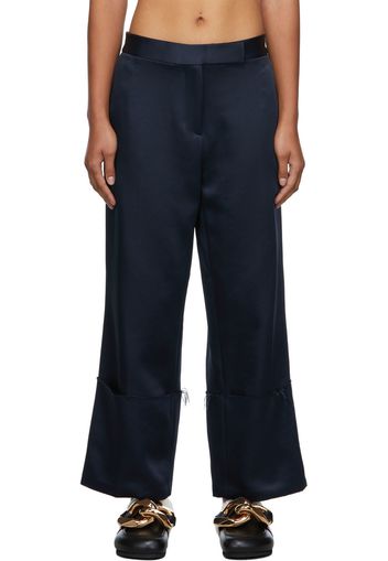 Aeron Navy Cropped Jose Trousers