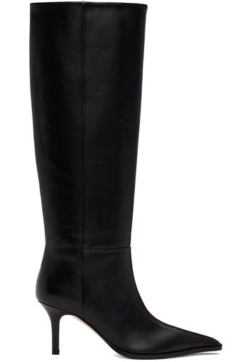 Aeyde Black Tula Leather Tall Boots