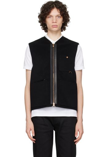 Agnona Black Felted Vest