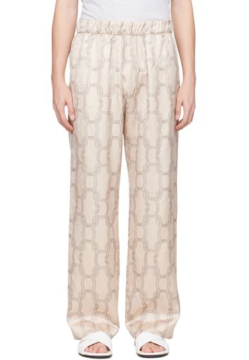 Agnona Beige Pyjama Lounge Pants