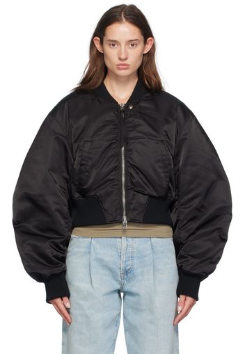 AGOLDE Black Jett Bomber Jacket