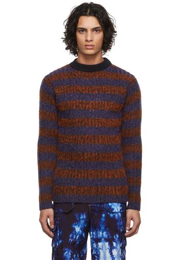 AGR Orange & Purple Striped Mohair Sweater