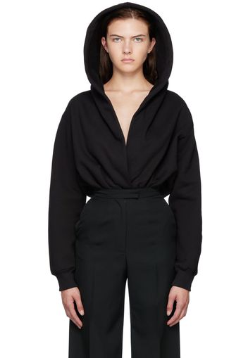 ALAÏA Black Hooded Bodysuit