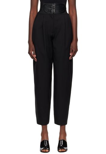 ALAÏA Black Belted Trousers