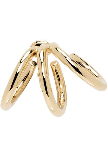 ALAÏA Gold Small Multi-Ring Single Ear Cuff