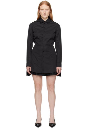 ALAÏA Black Shirt-Style Minidress