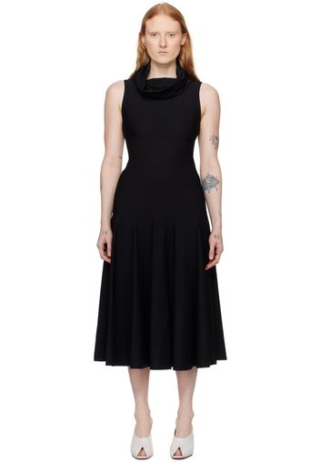 ALAÏA Black Hooded Maxi Dress