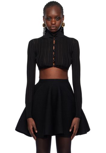 ALAÏA Black Crinoline Cardigan