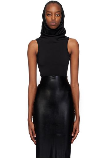 ALAÏA Black Hooded Bodysuit