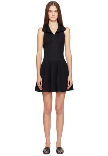 ALAÏA Black Polo Skater Minidress