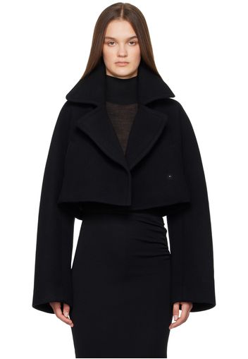 ALAÏA Black Cropped Caban Jacket