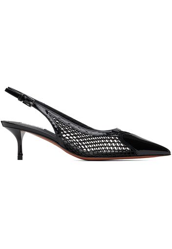 ALAÏA Black 'Le Cœur' Slingback Heels