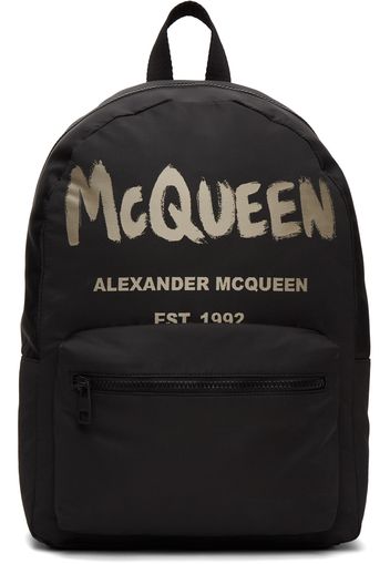 Alexander McQueen Black & Beige Metropolitan Backpack