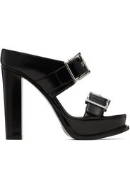 Alexander McQueen Black Platform Buckle Heeled Sandals