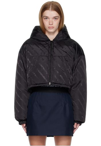 Alexander Wang Black Down Jacquard Jacket