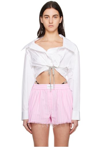 Alexander Wang White Cropped Shirt