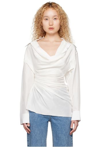 Alexander Wang Off-White Gathered Shirt