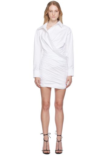 Alexander Wang White Draped Minidress