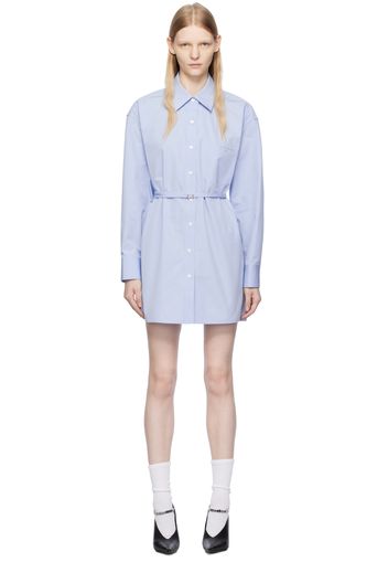 Alexander Wang Blue Tie-Waist Minidress