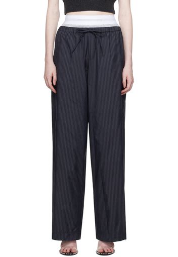 Alexander Wang Navy Striped Lounge Pants