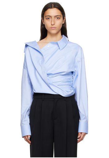 Alexander Wang Blue Draped Shirt