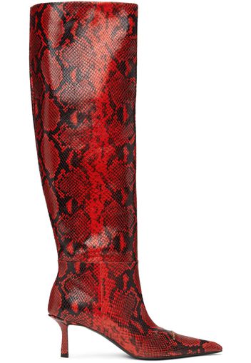 Alexander Wang Red Viola Slouch Boots