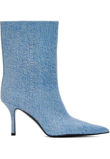 Alexander Wang Blue Leather Delphine Boots