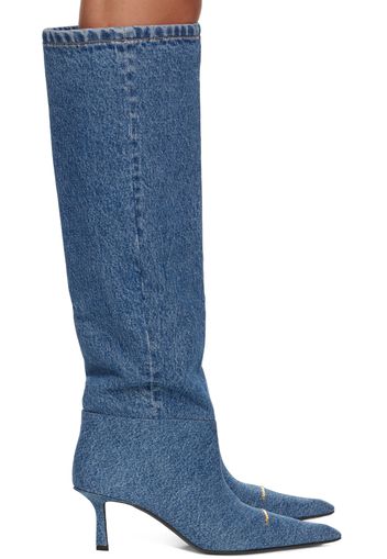 Alexander Wang Indigo Viola Denim Boots