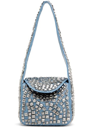 Alexander Wang Blue & Silver Spike Small Bag