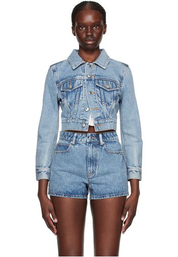 Alexander Wang Blue Hotfix Denim Jacket