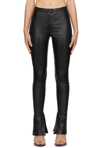 Alexander Wang Black Tailored Leather Leggings