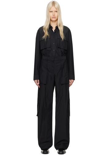 Alexander Wang Black Button-Up Jumpsuit