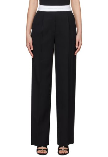 Alexander Wang Black Pleated Trousers