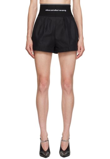 Alexander Wang Black High-Rise Shorts