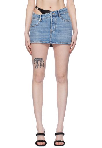 Alexander Wang Blue Bikini Layer Denim Miniskirt