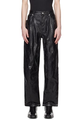 Alexander Wang Black Paneled Leather Pants