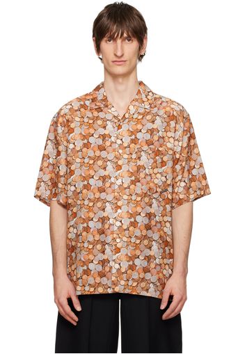 Alexander Wang Orange & Tan Coin Shirt