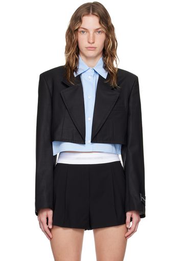 Alexander Wang Black Pre-Styled Cropped Blazer