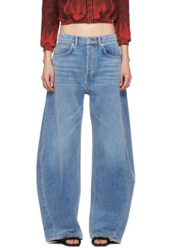 Alexander Wang Blue Rounded Oversized Jeans