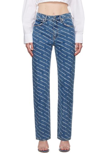 Alexander Wang Blue EZ Mid Rise Jeans