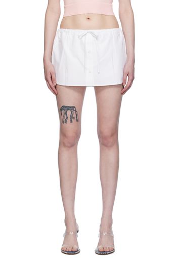 Alexander Wang White Drawstring Skort